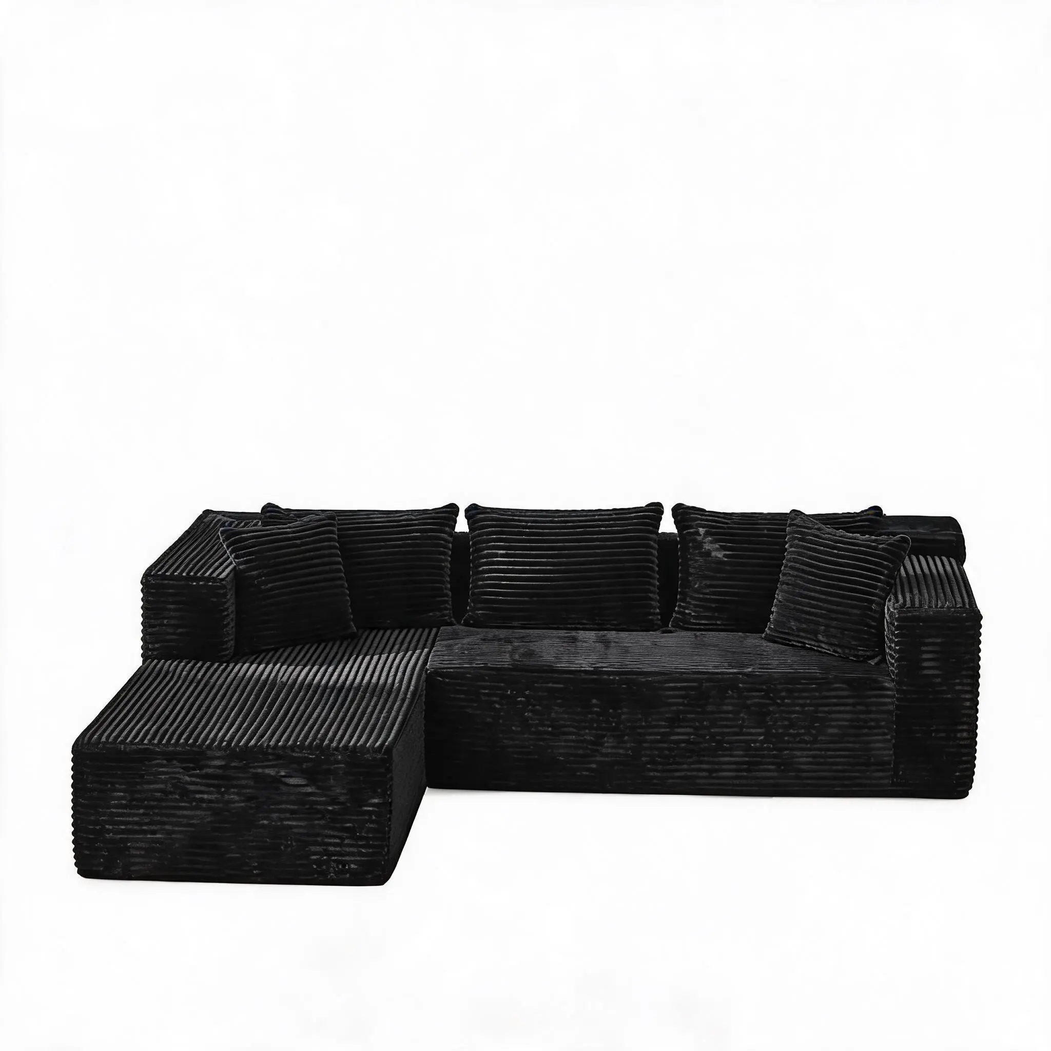 Modern Comfort 106" Modular L-Shaped Sectional Sofa - Oversized Deep Seat Cloud Couch - Minimalist Soft Sleeper, Left-Facing Chaise, 5 Pillows, No Assembly, Boneless Sectional Couch, Sectional Couch