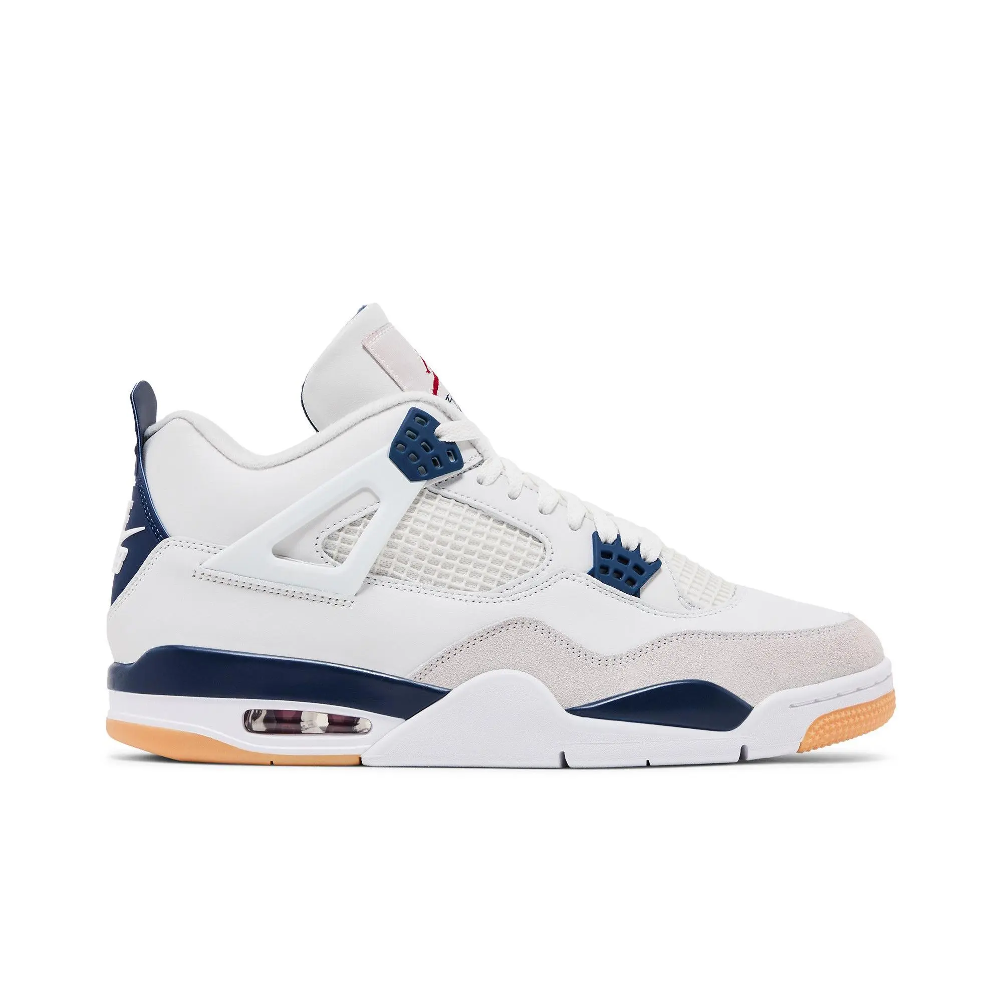 Nike SB x Air Jordan 4 Retro SP 'Navy' (Unisex) Summit White/White/Navy/Neutral Grey/Gum Yellow/Varsity Red retro basketball shoes DR5415 100