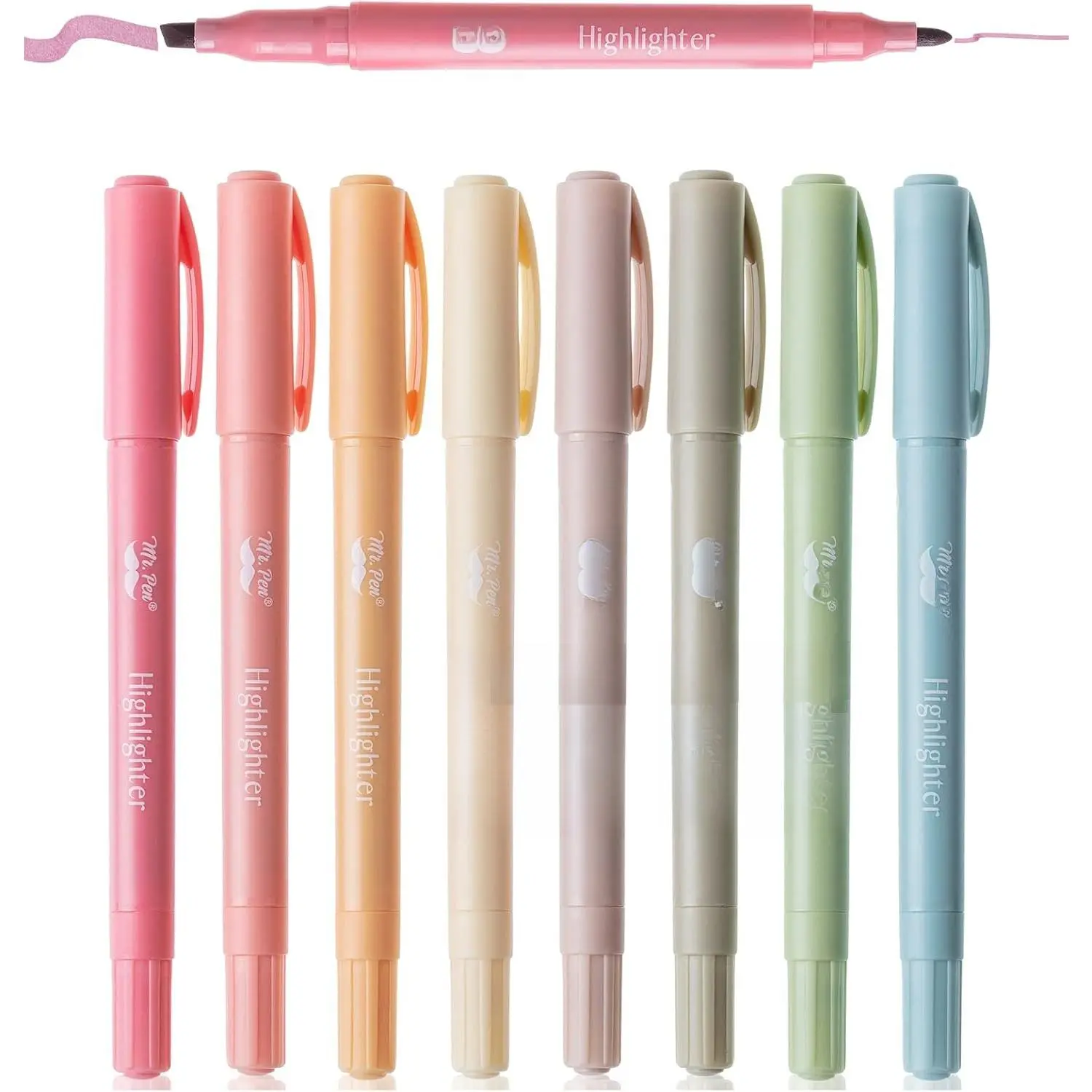 -  Tip Highlighters, 8 Pack, Fine & Chisel | Cute Highlighters  Colors,  Tip Markers