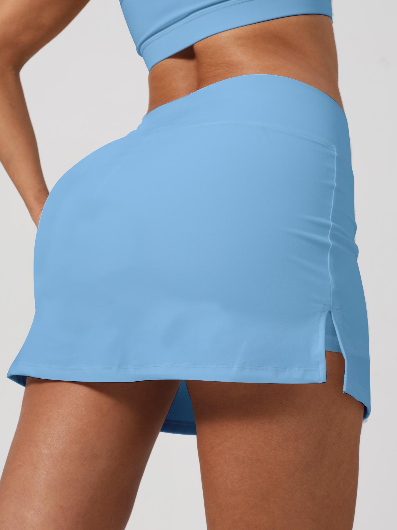Women's Solid Color Sports Skort, Casual Comfy Breathable Skort, Ladies Sportswear for Yoga Gym Workout, Casual Sporty Skorts