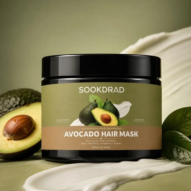 Avocado Hair Mask, Avocado Oil & Shea Butter, Deeply Nourish, Strengthen Hair, Smooth Hair, Moisturize Hair, For All Hair Types, 300ml