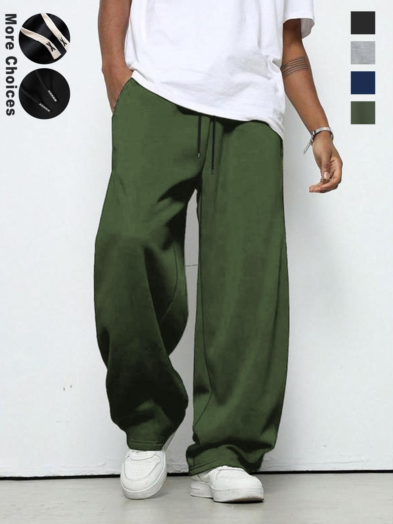 Men's Solid Color Drawstring Waist Pants, Casual Comfy Trousers for Daily Wear, Men's Bottoms for All Seasons.adwysd joggers.lululemon men.  city jogger