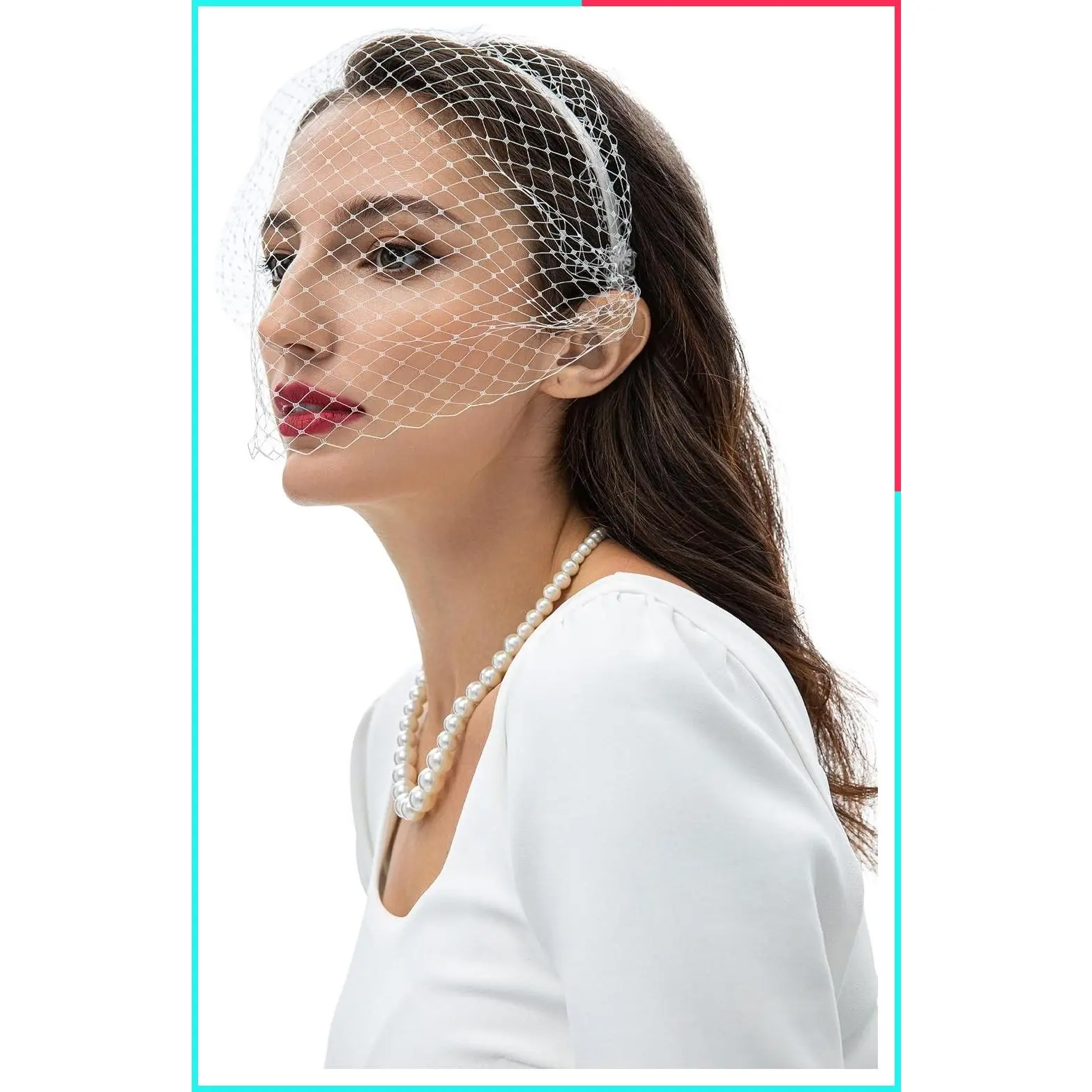 1920s Flapper Fascinator Headband with Mesh Veil for Women - Vintage Tea Party Headpiece, Bendable, Lightweight, Gatsby, Wedding, Halloween Costume