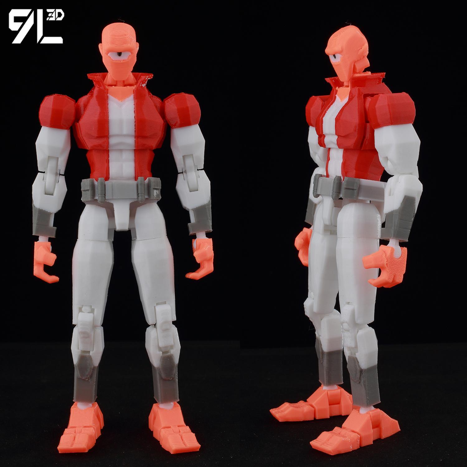 9L3D Printed Invincible Toy Action Figures Anime Model Lucky Dummy13 Superheroes One-Eyed Allen Multi-Jointed Toy Ornaments Gift
