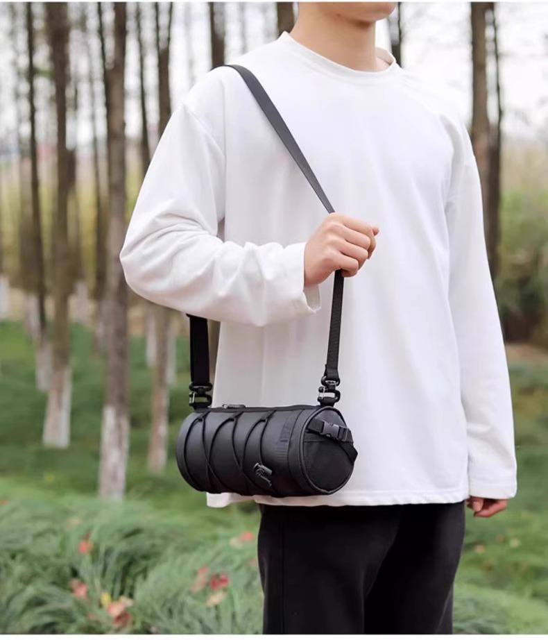 Nylon Fabric Road Bike Bag 2.5L Waterproof Multifunctional Cycling Bag in Purple Black Green Pink 23.5x11cm