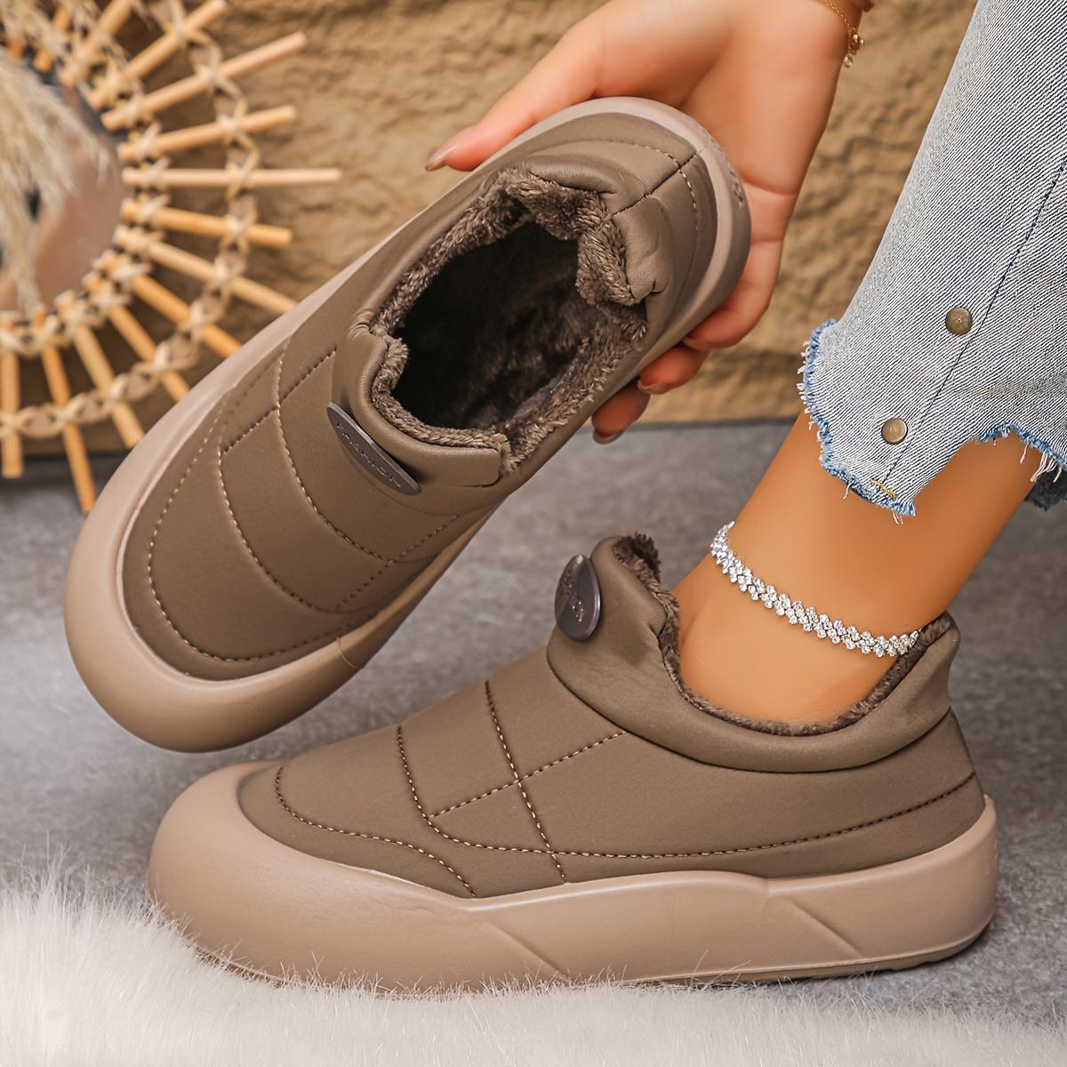 Women Winter Snow Boots Women's Fleece Lined Ankle Boots Thick Rubber Sole Non Slip Warm Casual Low Heel Round Toe All Season Footwear