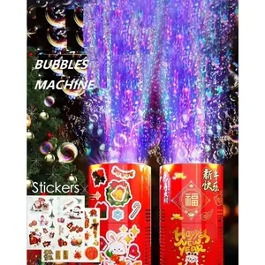 Automatic Fireworks Bubble Machine | Fun Outdoor Toy for Kids & Parties | 20-Hole Blower for Non-Stop Bubbles