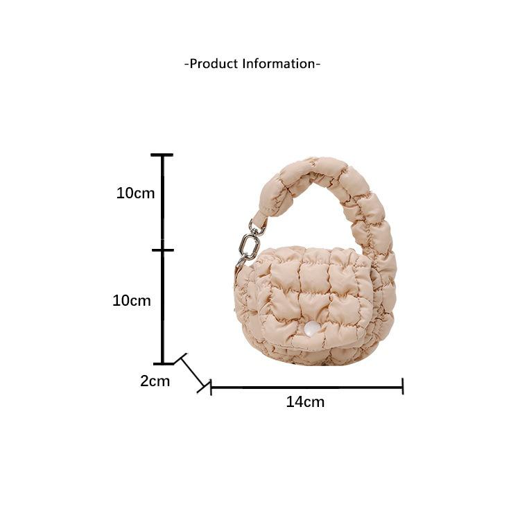 Trendy New Pleated Cloud Bag Mini Coin Purse Pendant Korean Style Storage Bag Portable Decorative All-Match Small Bag Daily Casual Versatile Fashion Accessory Lightweight Easy Carry Simple Stylish Design Perfect For Everyday Use And Outfit Matching