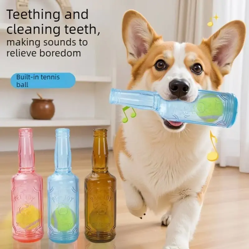 Durable Dog Chew Toy, Interactive Sound Ball for All Breeds, Battery-Free Outdoor Play, Tough Polyester Material, Fun Design, Strong Structure