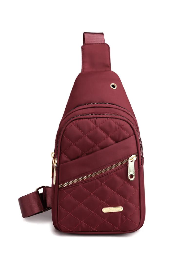 Summer Quilted Fanny Pack, New Summer Outfits 2024 All-match Large Capacity Crossbody Bag, Casual Solid Color Designer Chest Bag for Daily Use, Fashionable Crossbody Bag