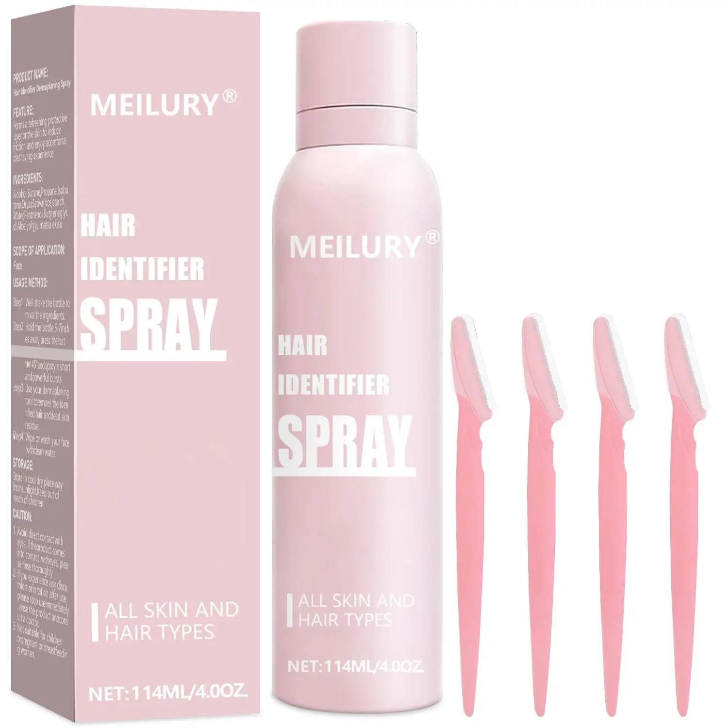 Hair Identifier Spray for Face Shaving, Moisturizing Skin Care Dermaplaner Spray, Glow Reveal Face Spray for Dermaplaning, Peach Fuzz Remover for Women Face (1pc)