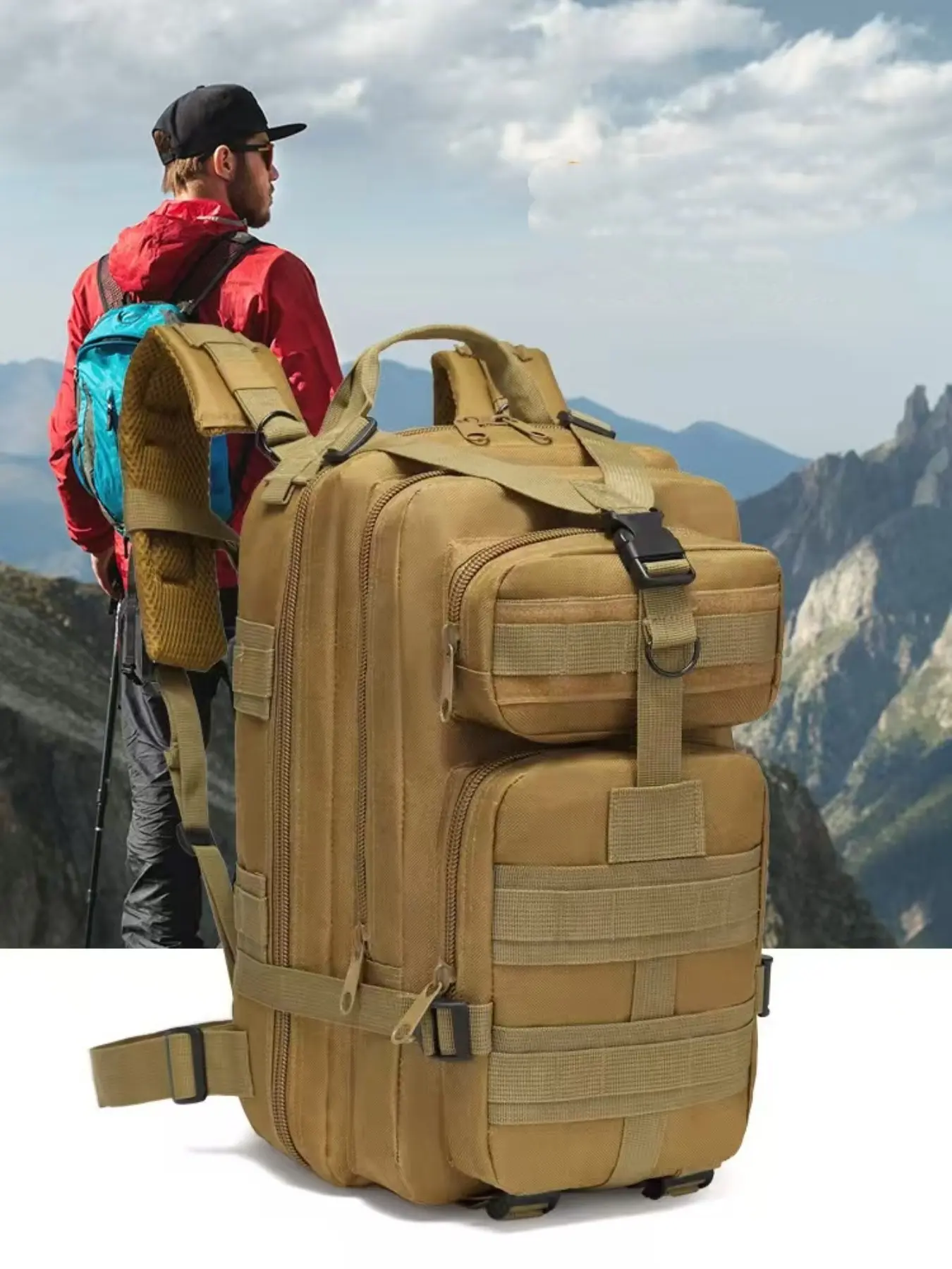 High-Quality Outdoor Tactical Backpack, Unisex Casual Hiking Camping Sports Bag, European Style 3p Camouflage Large Capacity Backpack