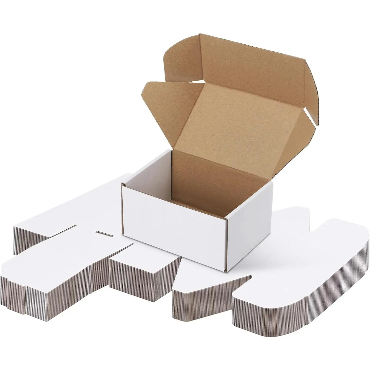 6x4x3 Inch 30 Pack White Shipping Boxes, Tab Lock Tuck Top Mailer Boxes for Small Business Packaging, Cardboard Gift Boxes for Wrapping Mailing Presents