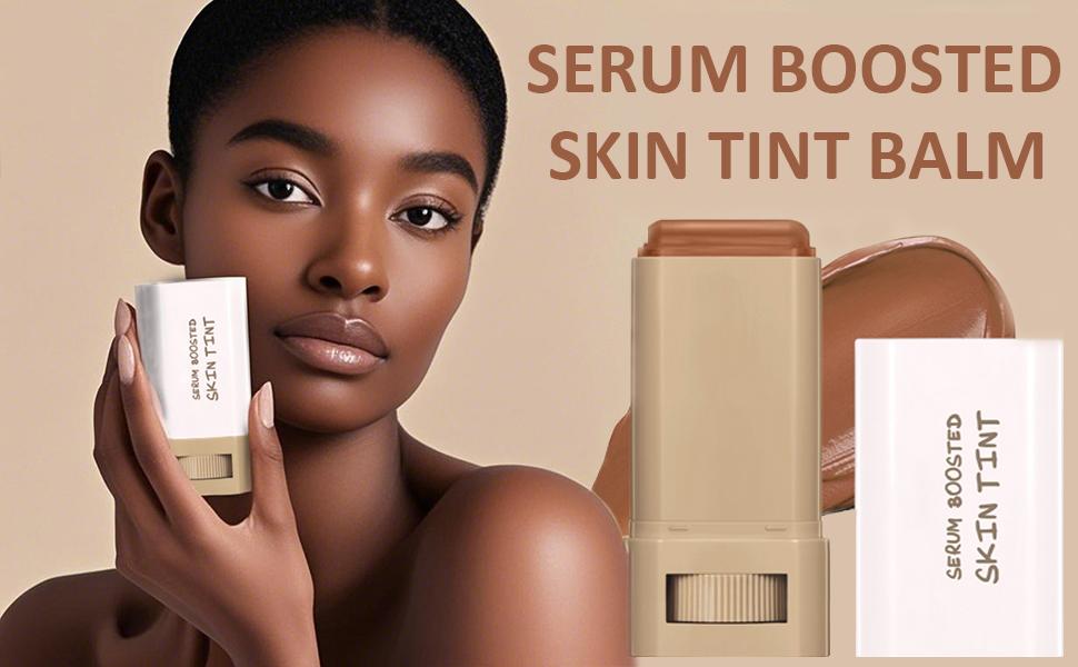 Skynii Beauty Balm Serum Boosted Skin Tint, Foundation Stick, Tinted Moisturizer for Face, Full Coverage Foundation, Concealer Stick for Foundation Makeup, Contour Sticks for Face Makeup, Dewy Finish (#03)