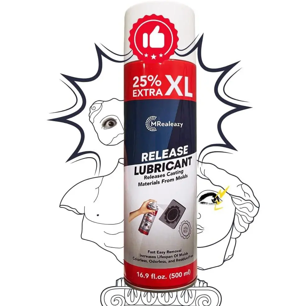 Silicone Mold Release Spray Silicone-Based 16.9 floz/500ml Resin & Epoxy Release Agent for Smooth Easy Mold Removal, Universal Use on Almost All Molds