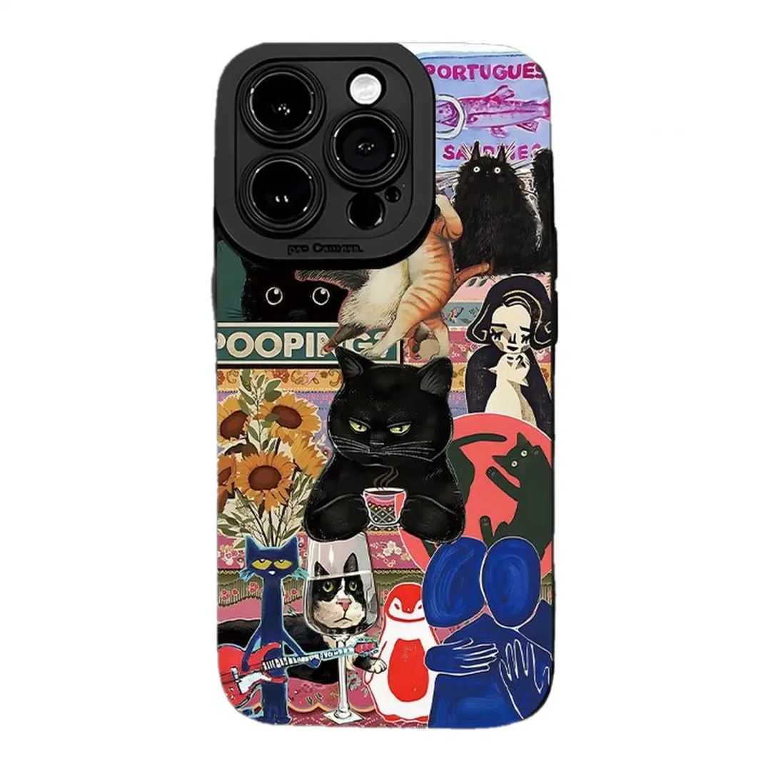 cute cartoon matte phone case durable soft scratch-resistant shockproof tpu Cover case for iPhone 17 Pro Max 16 15 14 13 12 Pro Max  Samsung Galaxy S26 Ultra S25 S24 S23 S22 S21 S20 plus FE  drop protection case stylish gift phone protection accessory