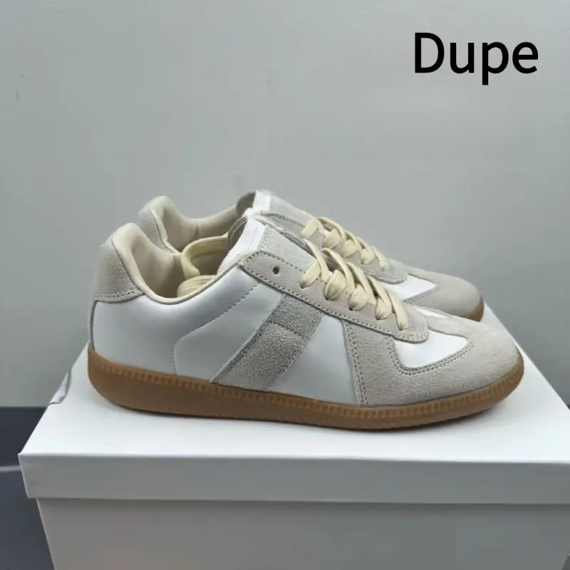 Dupe Genuine Leather Retro Trainers Unisex Low Top White Sneakers Classic Casual Sports Shoes Classic Retro White Sneakers Unisex Genuine Leather Low Top Daily Streetwear Training Shoes