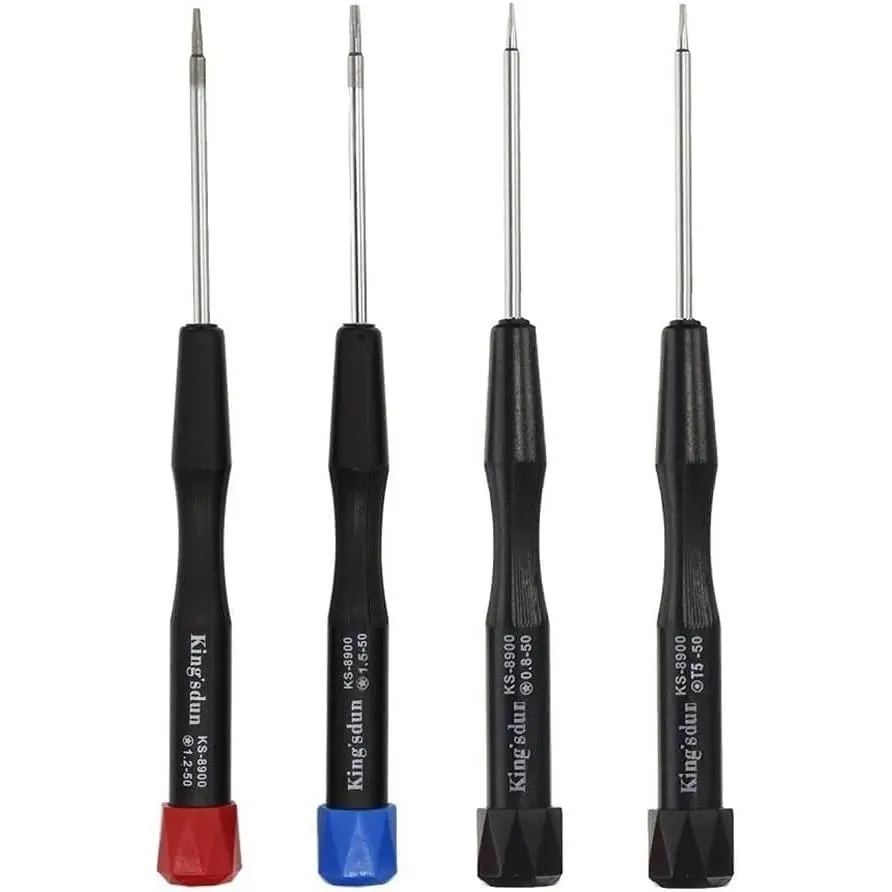 4- Precision Pentalobe  Set P2 P5 P6 5-Point 5- 0.8 mm, 1.2 mm and 1.5 mm Pentalobe  or Ts1 Ts4 Ts5 and Torx T5 for  Macbook Pro Air ReReader Repair