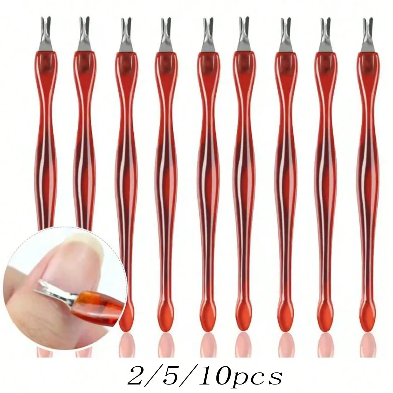Stainless Steel Cuticle Trimmer, Cuticle Nipper, 2/5/10pcs Random Color Nail Care Set, Comfortable Handles Cuticle Pusher, Manicure & Pedicure Tool for Home & Salon Use, Nail Care Tools, Pedicure Kit