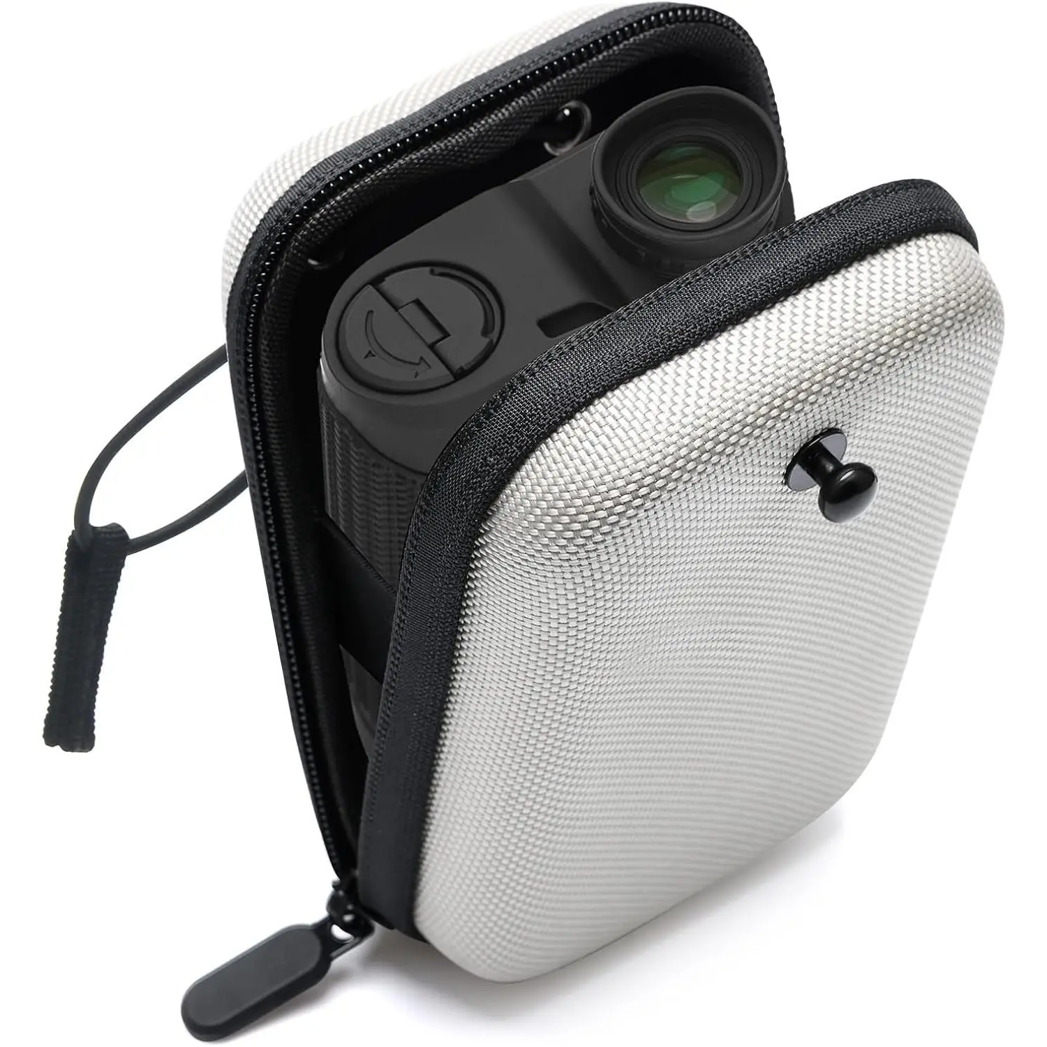 Golf Rangefinder Hard Shell Case, Hard Golf Rangefinder Case Universal Range Finder Carry Bag (Grey+Black)