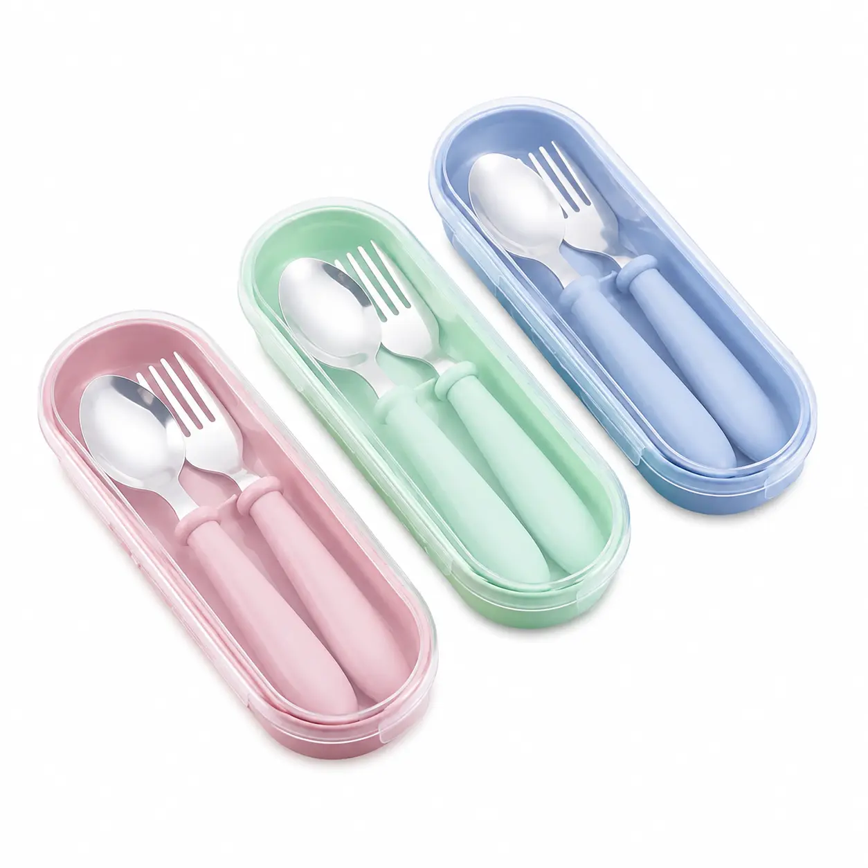 Modern Minimalist Cutlery Set with Compact Storage Box – Includes Stainless Steel Spoon, Fork, and Dedicated Organizer for Home, Kitchen, Dining Room, or Small Space Living – Durable, Space-Saving, and Easy-to-Clean Tableware Solution
