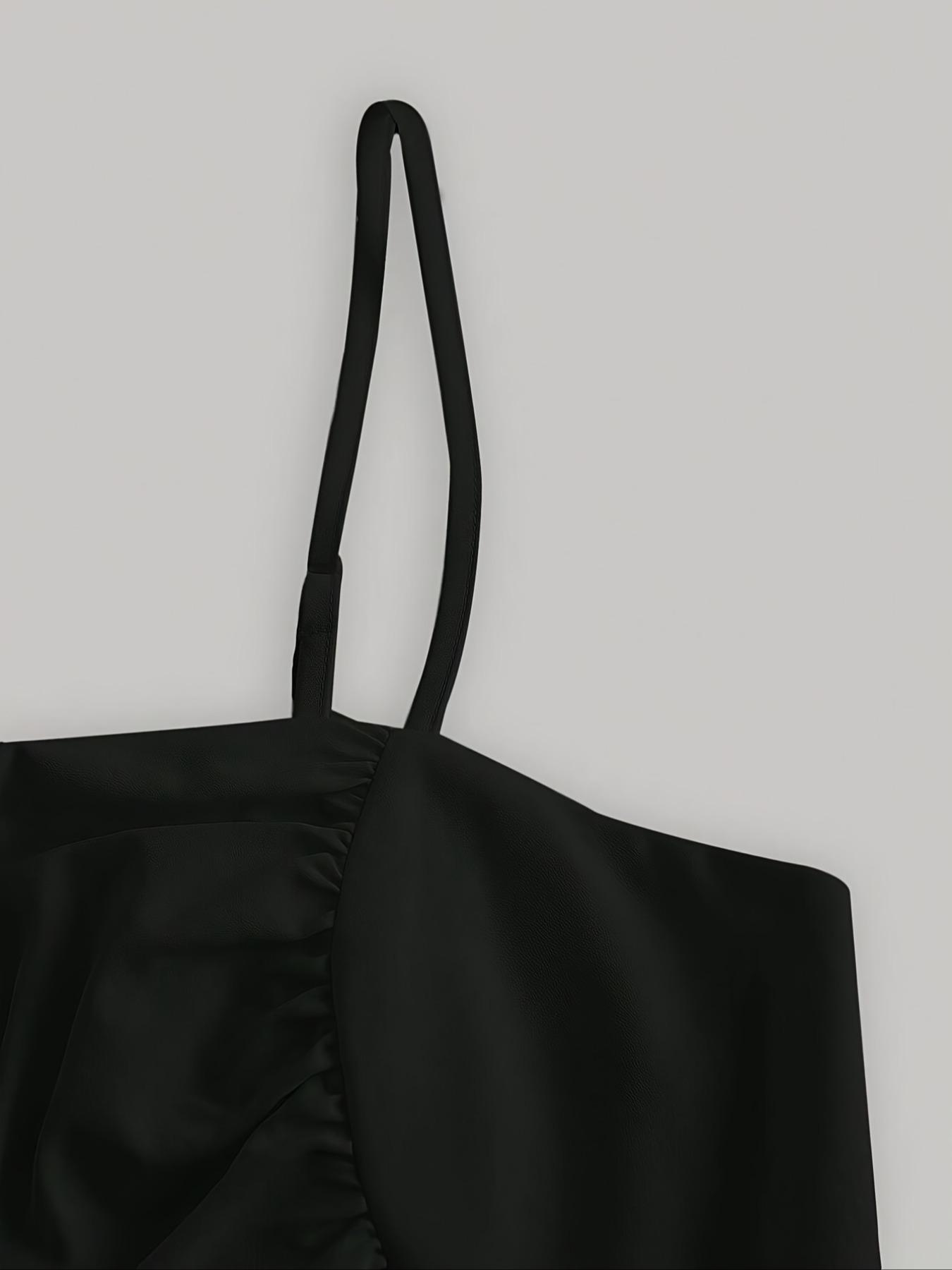 Women's Solid Color Cami Dress, Elegant Sleeveless Spaghetti Strap Dress for Party Dating Wear, Ladies Summer Clothes