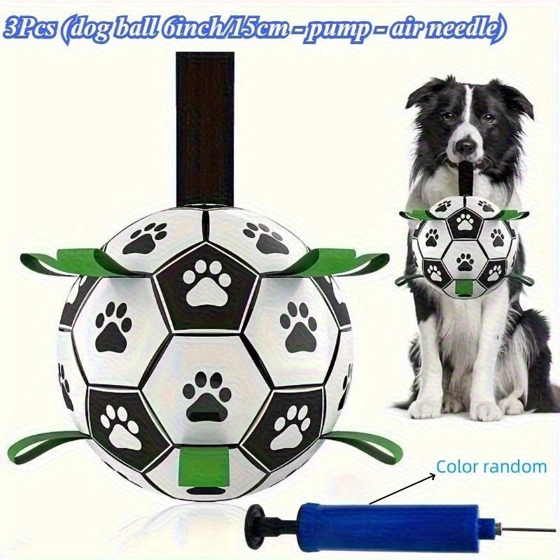 3-piece 6-inch or 15cm Interactive  Set with Air Pump and Air Nozzle 3-in-1  Football with Rope Puppy Birthday Gift Pulling Water  Durable Suitable for All Occasions Large Dog Tentacle Dancing Octopus  Teaser Toy USB Green Laser Pointer