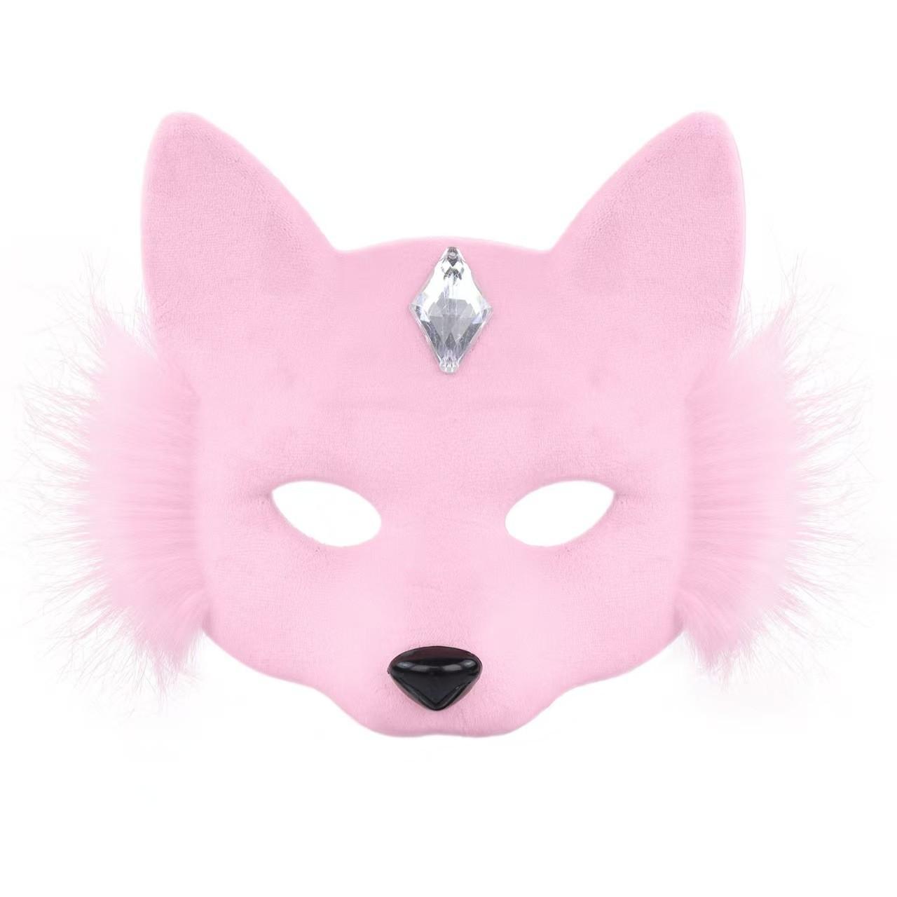 Half Face Fox Animal Mask Spooky Stylish Design Cosplay Prop Decorative Accessory For Costume Parties Role Play And Themed Events