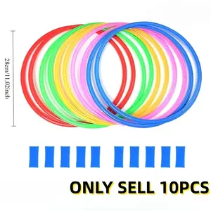10-Piece Jump Rope Sensory Sports Set, Outdoor Agility Ladder, Quick Reaction Training, Lawn & Backyard Gear, Mixed Colors