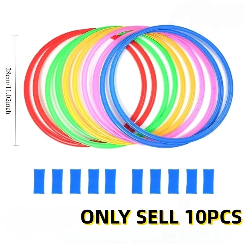 10-Piece Jump Rope Sensory Sports Set, Outdoor Agility Ladder, Quick Reaction Training, Lawn & Backyard Gear, Mixed Colors