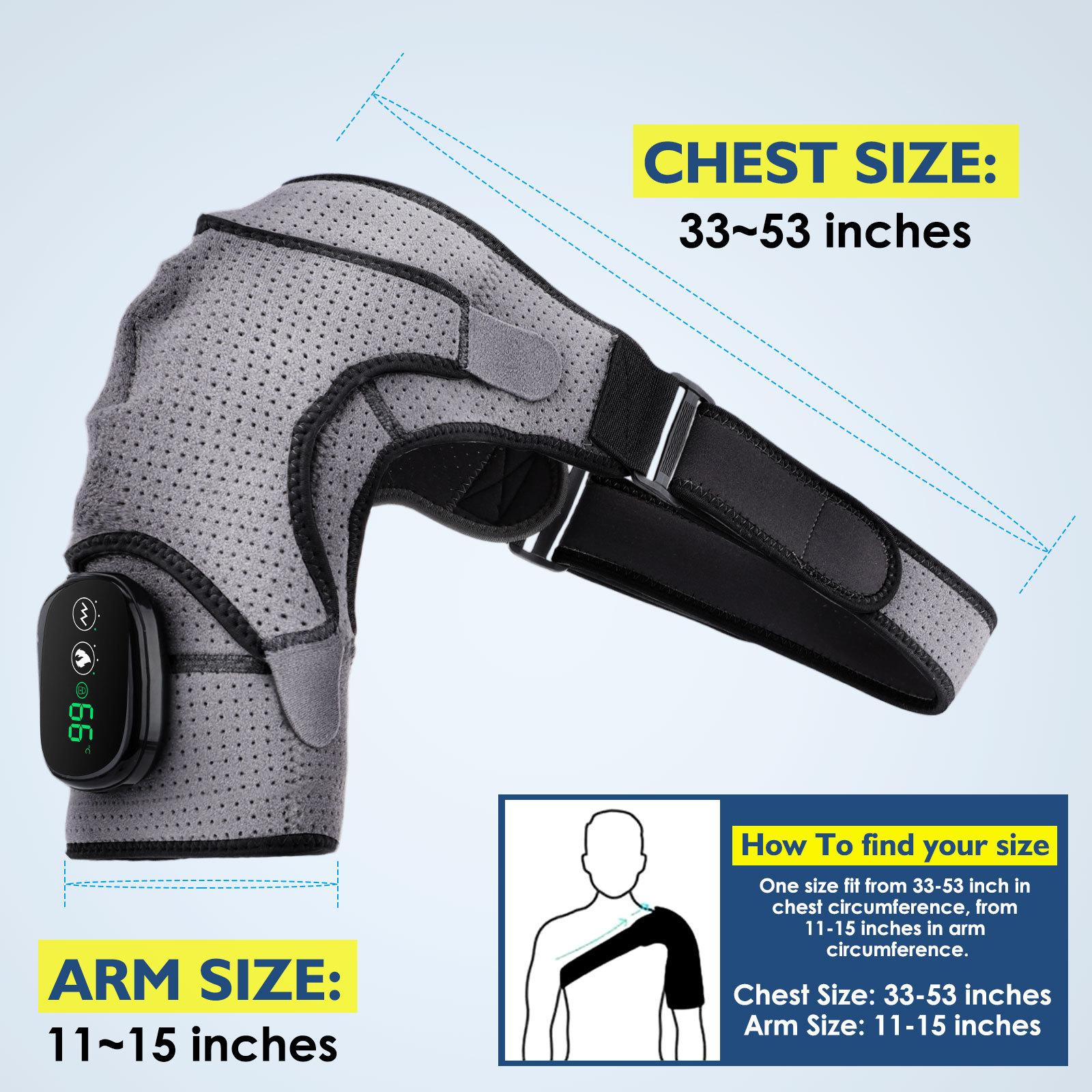 Cross-border heating massage shoulder pads charging heating shoulder pads shoulder periarthritis physiotherapy massager private mold source factory spot clavicular shoulder pad Lightweight Tactical Quick Release Vest clavicular pulls strap