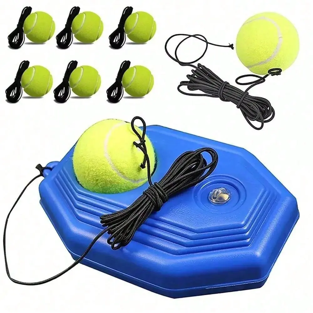 Tennis Trainer Rebound Ball, Solo Tennis Training Equipment With 3/6 String Balls For Self Tennis Pracitce Training For Beginners