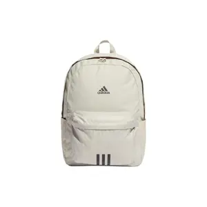 Adidas Classic Sport Badge Backpack for Men and Women – Three-Stripe Design in Light Gray and Black, Made from Recycled Polyester