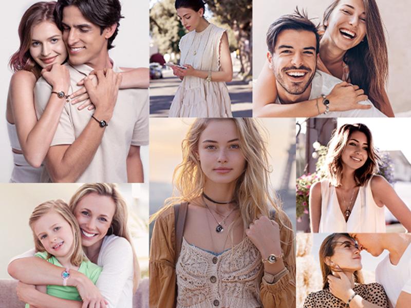 TOTWOO Long Distance Touch Bracelets for Couples, Vibration and Light for Love Couples, Gifts for Girlfriend, Bluetooth Pairing, Jewelry