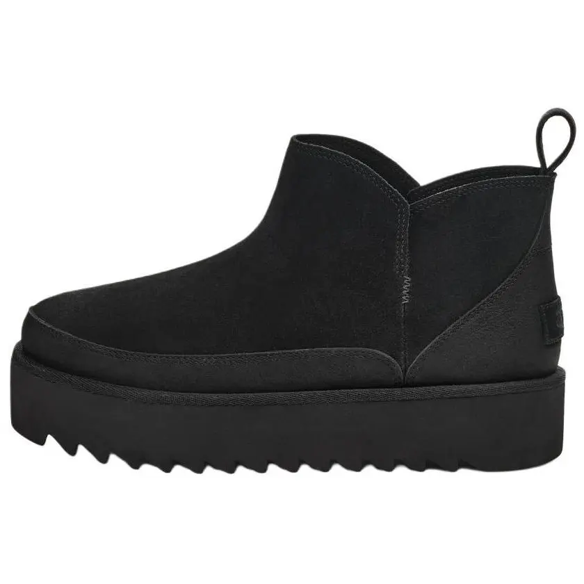 UGG Alina Ultra Mini Platform Round Toe Fashion Comfortable Short Boots 1166753-BLK