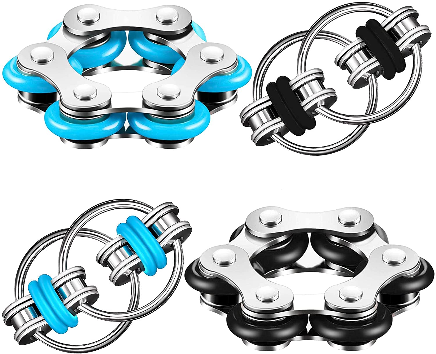 Bike Chain Fidget Toys Set - Six Roller Chain & Key Flippy Chain Novelty Stress Relief Toys for Pressure Relief Autism ADHD ADD easter toy Bike Chain Fidget Toys Set - Six Roller Chain & Key Flippy Chain Novelty Stress Relief Toys for Pressure Relief Autism ADHD ADD easter toy