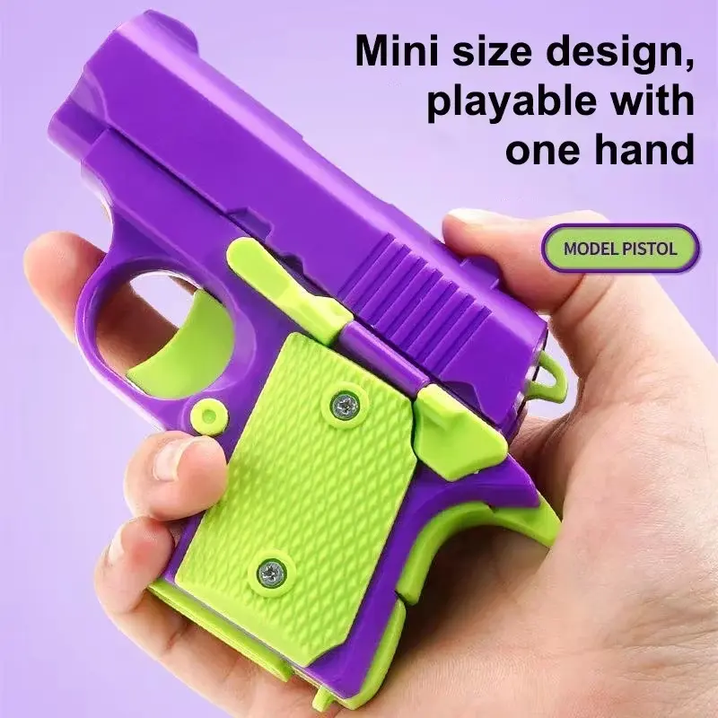 Mini 1911 Toy Gun Model, Safe and Eco-Friendly, No Soft Bullets, Stress Relief Toy for Kids and Adults, Gift for Boys and Girls
