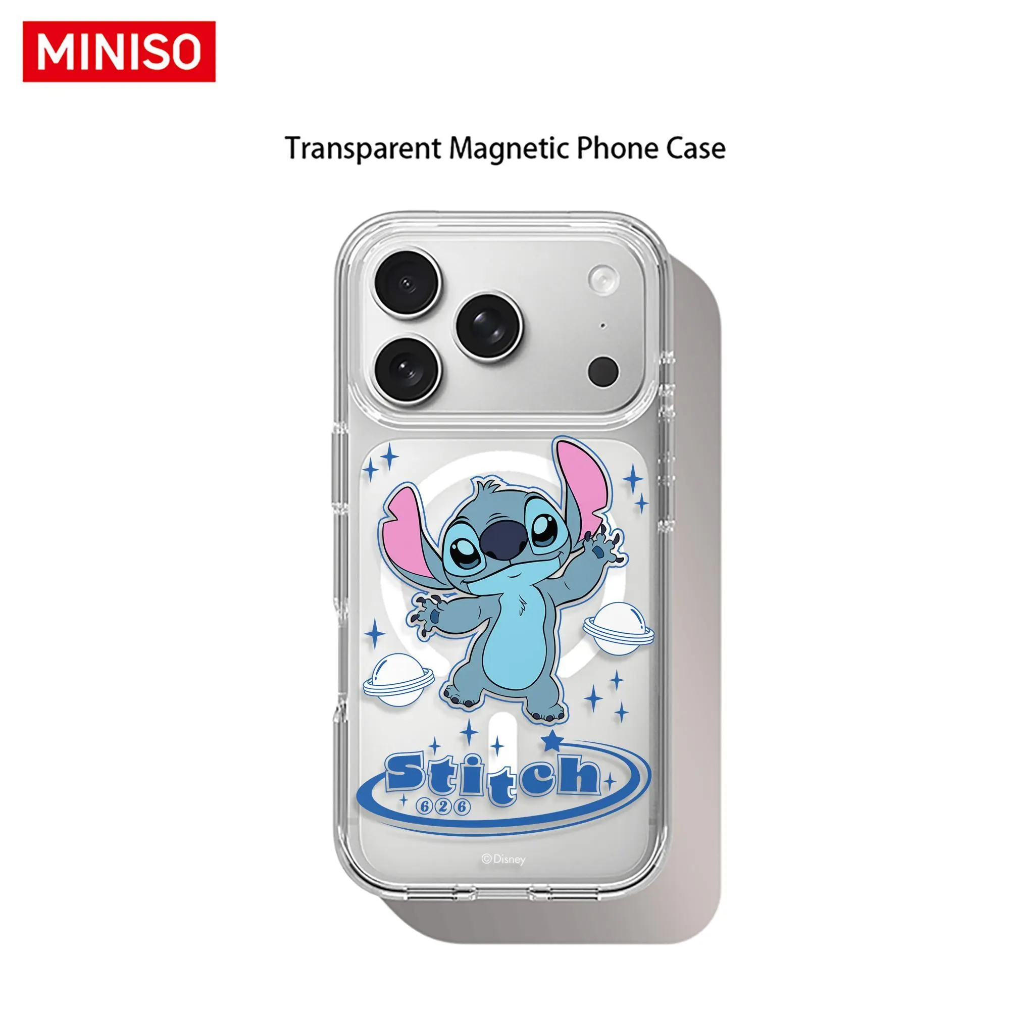 Disney Stitch Stitch 626 Planet & Star Design Phone Case Transparent Magnetic Shockproof case suitable for iphone 17 Pro Max / 17 Pro / 17 Air / 17/16/15 / 14/13/12 / 11 Series