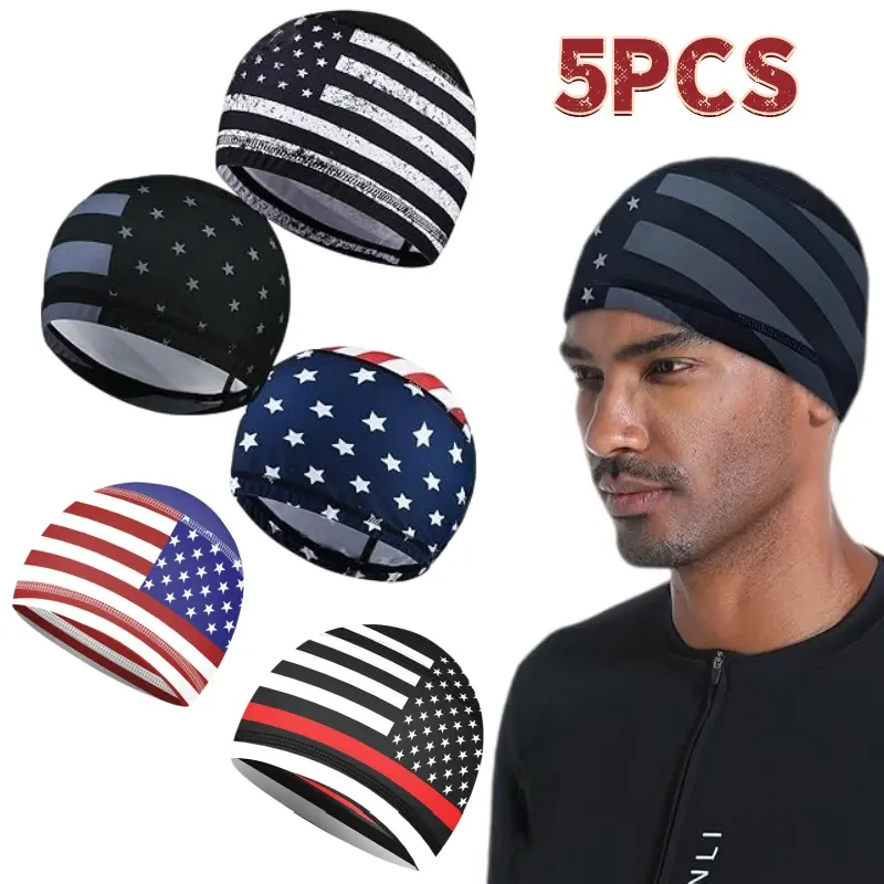 5pcs (5 Pack) Unisex Cooling Breathable Cycling Hats with Quick-Dry Sweat-Absorbing Liner & Stretchable Headband Suitable for Construction Sites, Outdoor, Helmets, for and, for Riding,, Casual Attire
