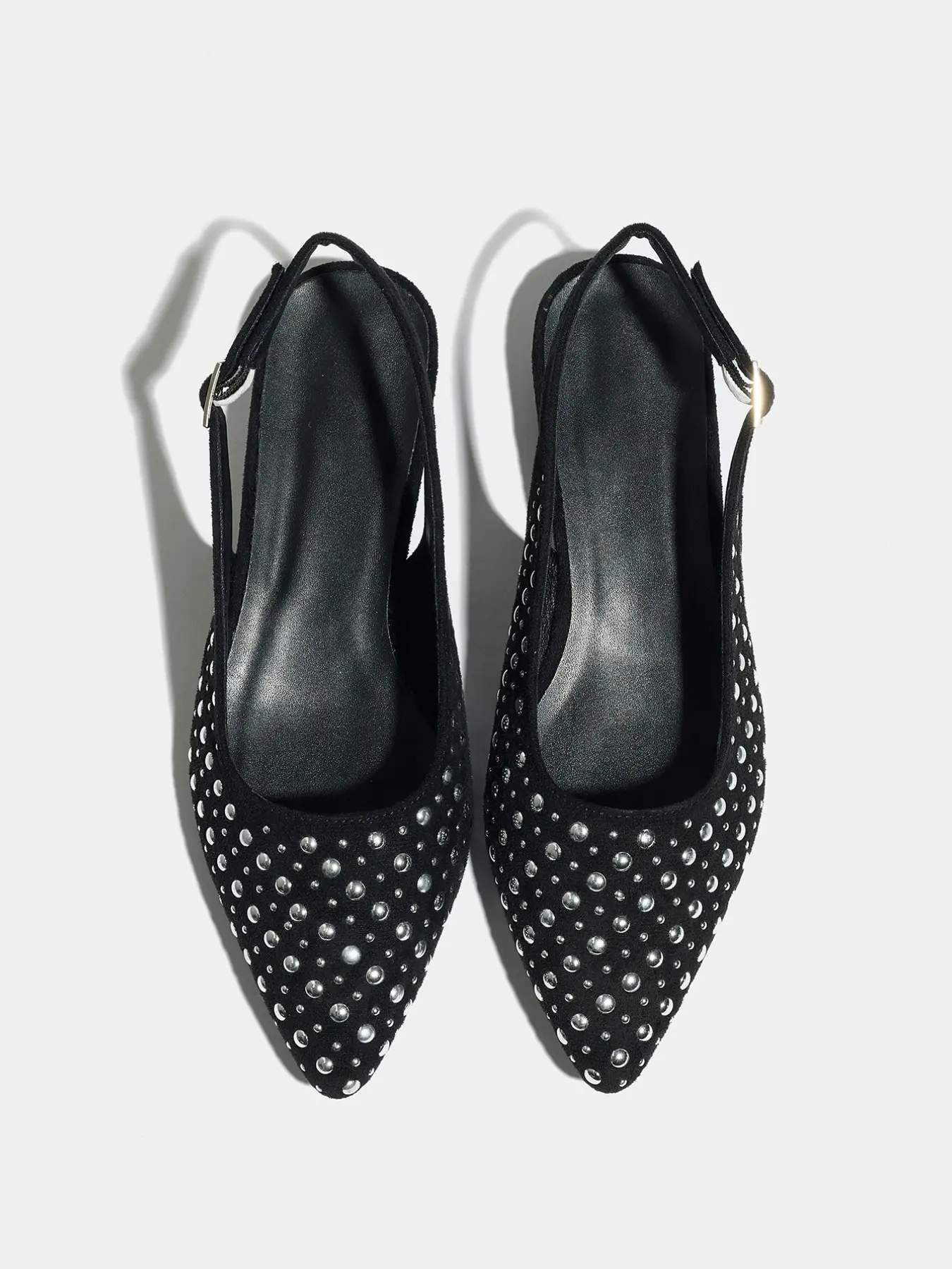 New Elegant Women's Pointed Toe Flat Sandals, Plain Textile Upper, Medium Width, Spring & Fall, Perfect for Parties and Daily Wear