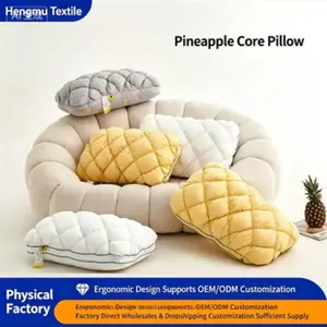 Pineapple Bread Pillow Core, Soft Single Person Neck Support, Ideal for Hotel, Home, Students, Dorms, Ultra-Soft Sleeping Pillows