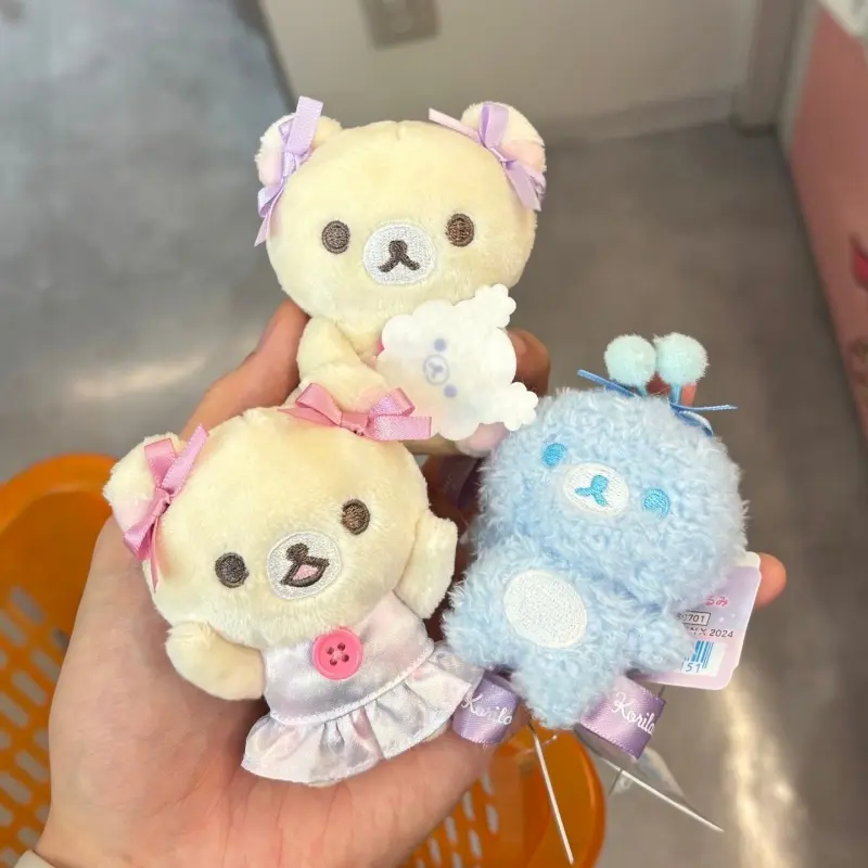 Cute Dreamy Marshmallow Series Rilakkuma Korilakkuma Plush toys Keychain Girly Stuffed Animals Unicorn plushies bag Hanging gift