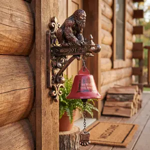 1Pcs Bigfoot Doorbell Decor – Decorative Battery-Free Spooky Sasquatch Design, Durable Resin Material, Perfect for Indoor & Outdoor Halloween Decoration, No Electricity Needed, Great for Door, Porch & Woods Theme, Halloween Gift