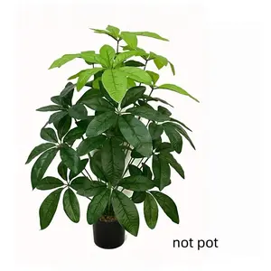 Artificial Wealth Tree, 2 Counts Faux Potted Plant, Decorative Plant for Home Living Room Bedroom Dining Room Wedding Party, Indoor Plants, House Plants Decor, Fake Potted Plant