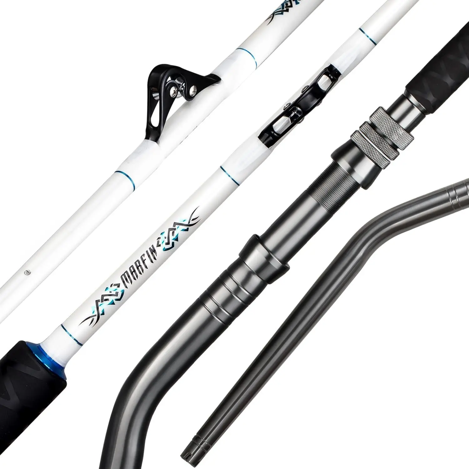 Trolling Rod Saltwater Offshore Heavy Roller Rod Bent  Trolling Rod Big  Conventional Boat Fishing Pole Heavy Duty Fishing Rod 6'
