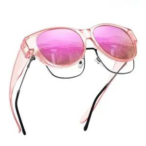 Women’s Polarized Fit Over Sunglasses, UV400 Anti-Glare Oversized Rectangular Over Glasses Sunglasses, Lightweight Durable Eyewear for Driving, Outdoor Travel & Daily Sun Protection