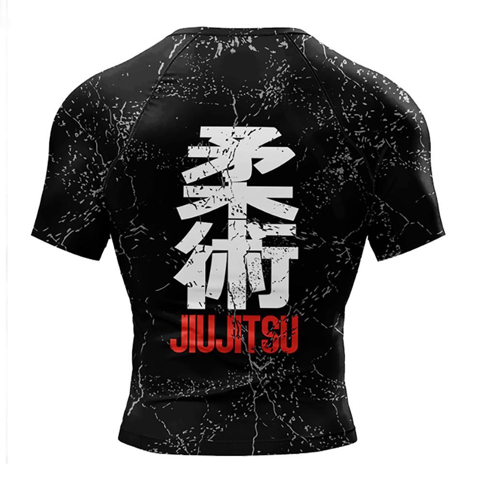 3D Print Sports Quick Dry Breathable Men T-shirt Outdoor Street Jiu-jitsu Boxing Team Training Uniform Short Sleeve Clothing Top
