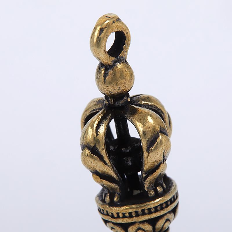 Brass Die Casting Wind Bell Handicraft Tibetan Style Bronze Bell Ornament Suitable For Home Wall Hanging Car Decoration And Key Pendant With Clear Sound And Vintage Decorative Effect