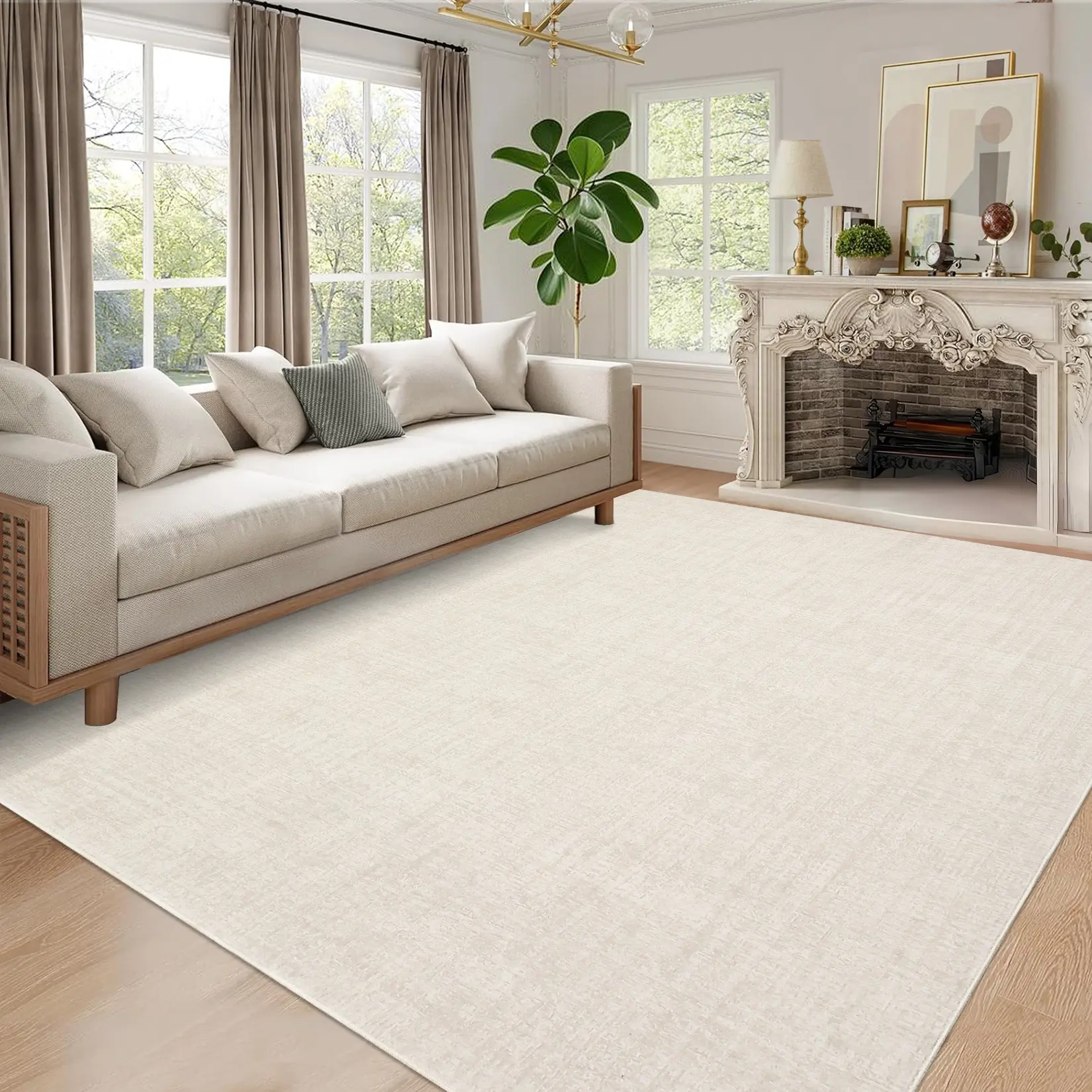 Solid Color Hallway Runner Rug Non Shedding Low Pile Foldable Ultra Thin Carpet for Laundry Room Bedroom Kitchen
