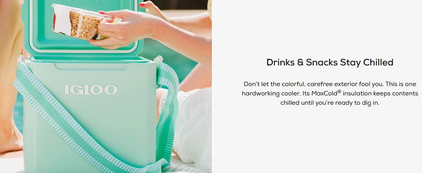 Igloo Tag Along Too Coolers| Insulated Hard Shell Picnic Style Cooler| Rolling Ice Chest